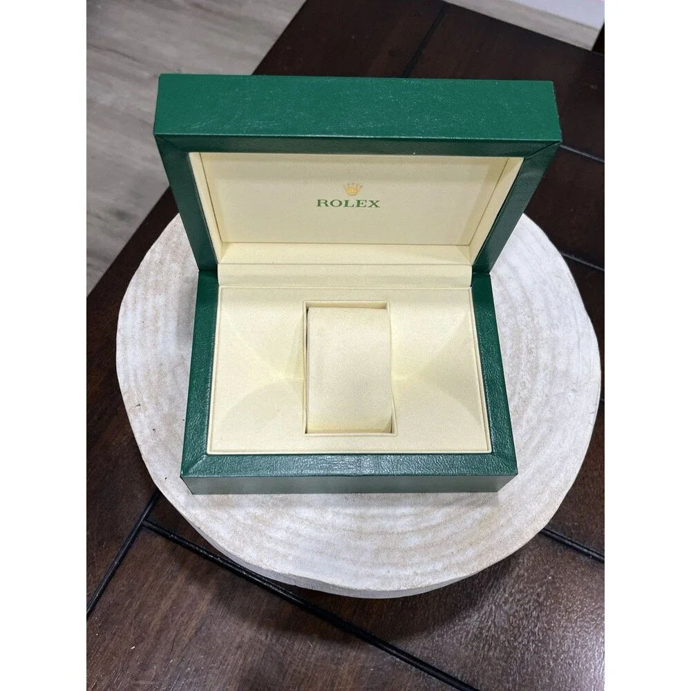 Official Rolex Green Wave Watch Box Oyster M 39139.04 Cream Outer Sleeve Cushion